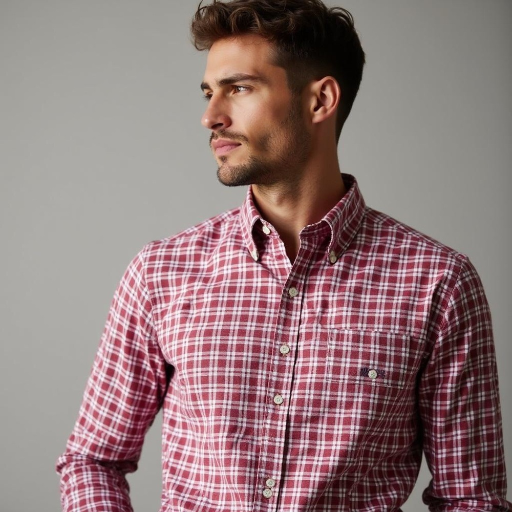Brooks Brothers 100% Cotton Gingham Plaid Checkered Button Down Men’s Shirt